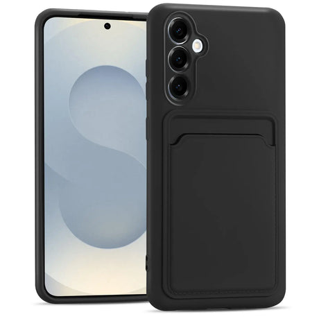 Samsung Galaxy S25+ Handyhülle in Schwarz mit Kameraschutz und Kartenfach