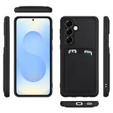 Samsung Galaxy S25+ Handyhülle in Schwarz mit Kameraschutz und Kartenfach