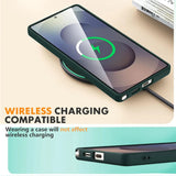 Samsung Galaxy S25 Ultra Handyhülle in Grün mit Kameraschutz und Kartenfach