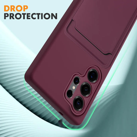 Samsung Galaxy S25 Ultra Handyhülle in Lila mit Kameraschutz und Kartenfach