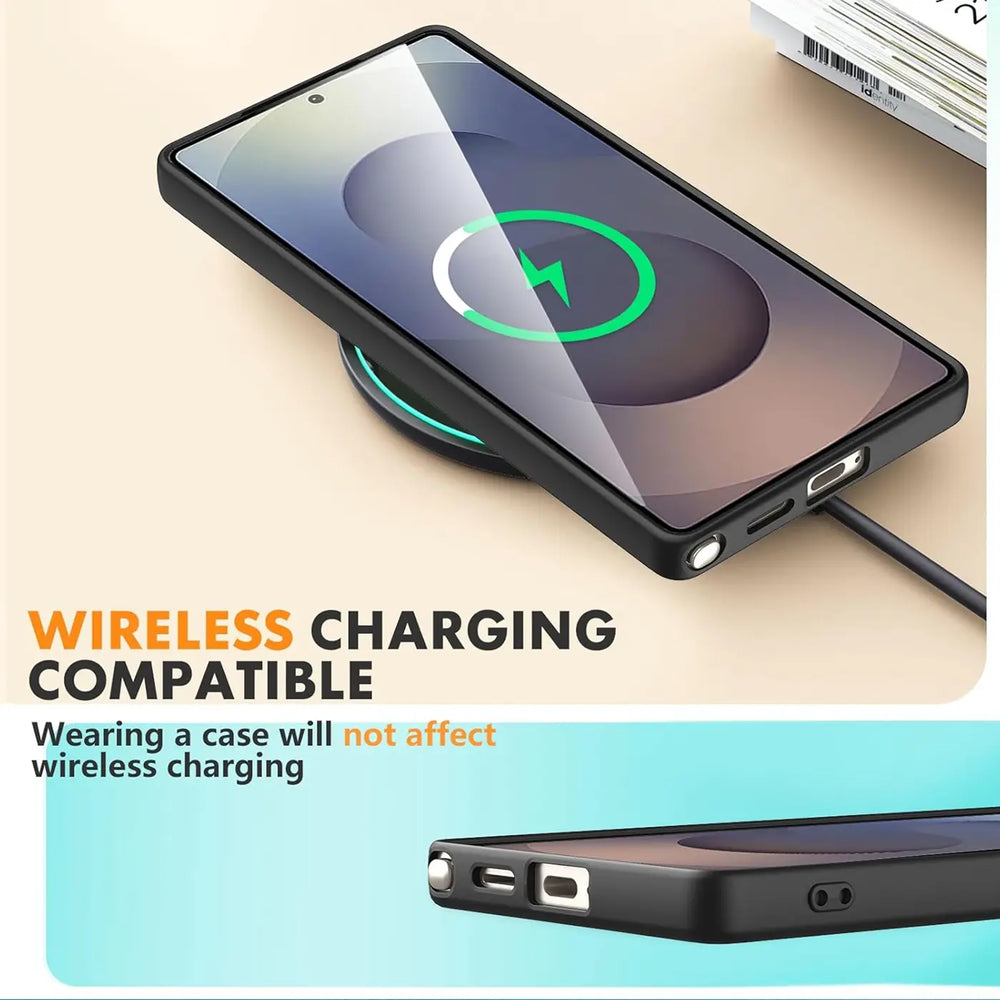 Samsung Galaxy S25 Ultra Handyhülle in Schwarz mit Kameraschutz und Kartenfach