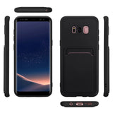 Samsung Galaxy S8 Handyhülle in Schwarz mit Kameraschutz und Kartenfach