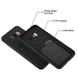 Samsung Galaxy S8 Handyhülle in Schwarz mit Kameraschutz und Kartenfach