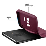 Samsung Galaxy S9 Handyhülle in Lila mit Kameraschutz und Kartenfach