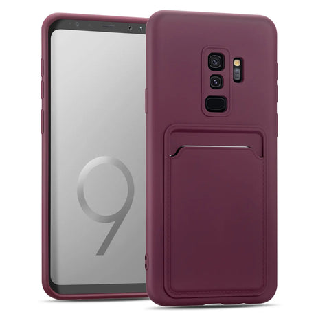 Samsung Galaxy S9 Plus Handyhülle in Lila mit Kameraschutz und Kartenfach
