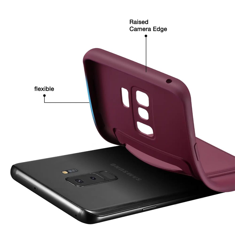 Samsung Galaxy S9 Plus Handyhülle in Lila mit Kameraschutz und Kartenfach