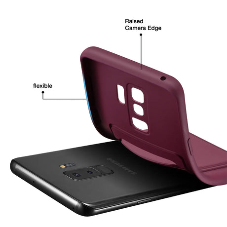 Samsung Galaxy S9 Plus Handyhülle in Lila mit Kameraschutz und Kartenfach