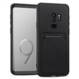Samsung Galaxy S9 Plus Handyhülle in Schwarz mit Kameraschutz und Kartenfach