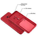 Samsung Galaxy S9 Handyhülle in Rot mit Kameraschutz und Kartenfach