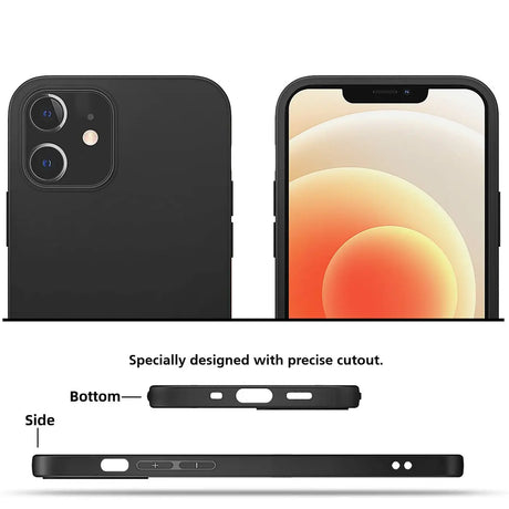 Flexible und sichere TPU Handyhülle für iPhone 12 Mini in Schwarz