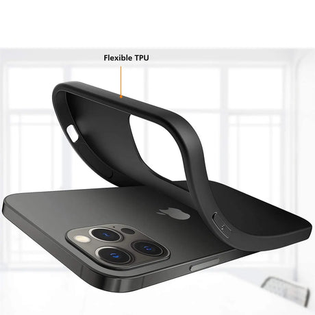 Flexible und sichere TPU Handyhülle für iPhone 13 Pro in Schwarz