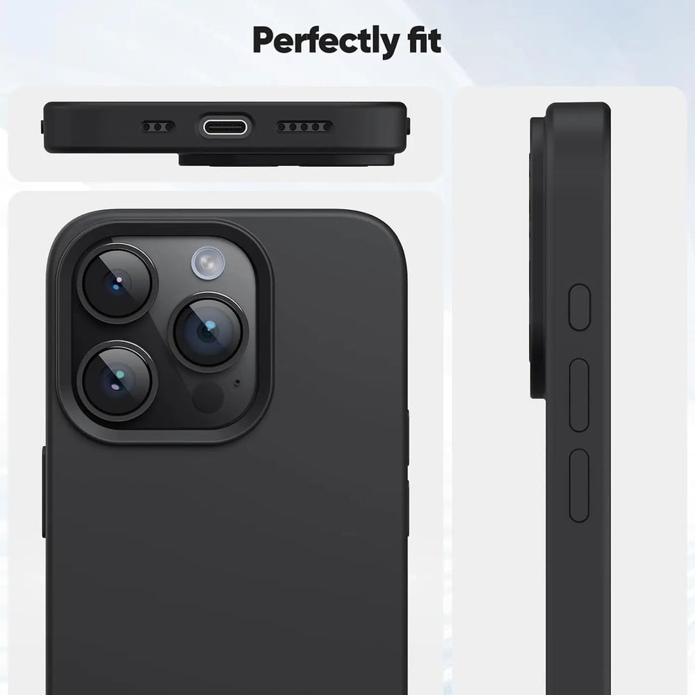 Flexible und sichere TPU Handyhülle für iPhone 16 Pro in Schwarz