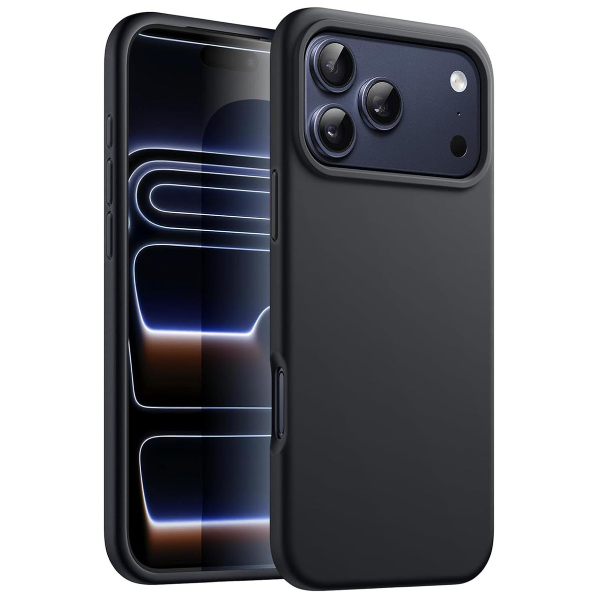 iPhone 18 Pro Max - Slim Silikon Hülle Schwarz Matt