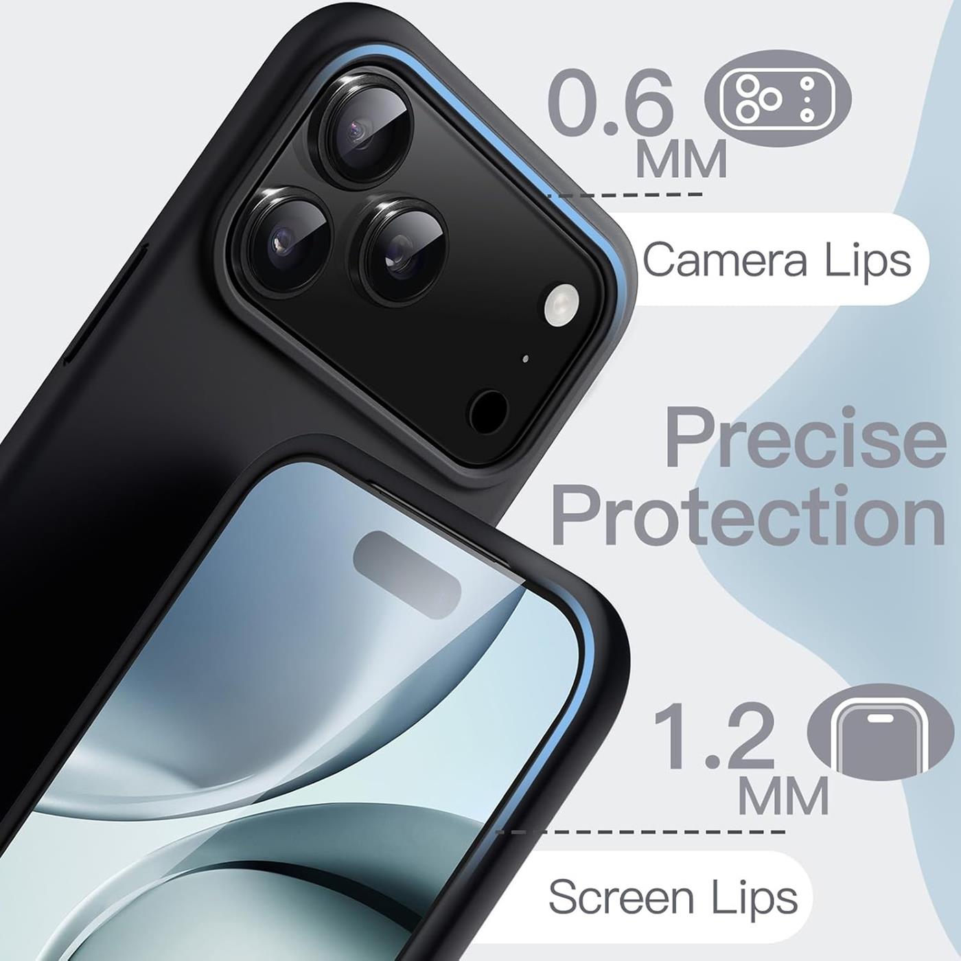 iPhone 18 Pro Max - Slim Silikon Hülle Schwarz Matt