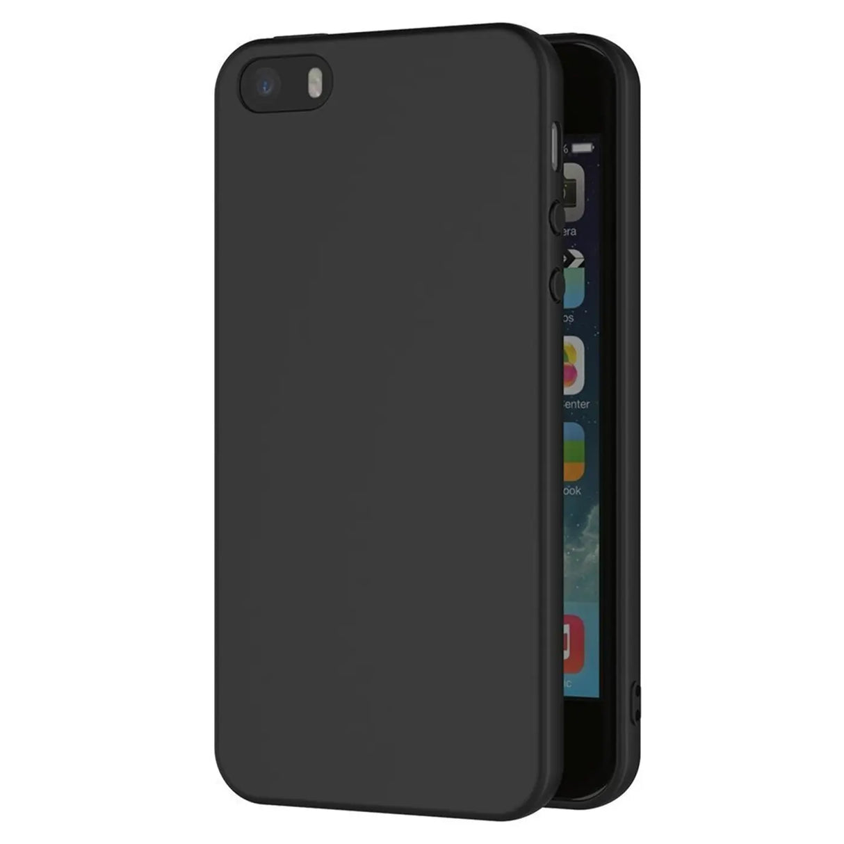 Flexible und sichere TPU Handyhülle für iPhone 5 / 5S / SE in Schwarz