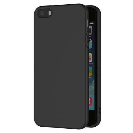 Flexible und sichere TPU Handyhülle für iPhone 5 / 5S / SE in Schwarz