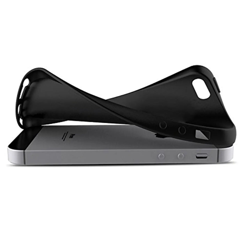 Flexible und sichere TPU Handyhülle für iPhone 5 / 5S / SE in Schwarz