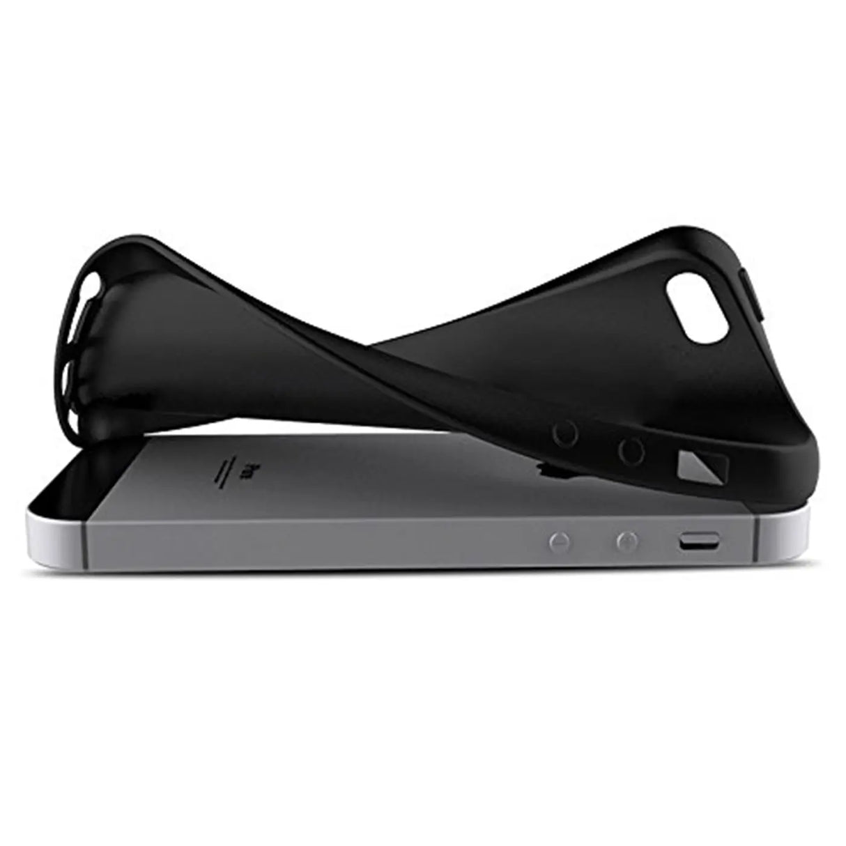 Flexible und sichere TPU Handyhülle für iPhone 5 / 5S / SE in Schwarz