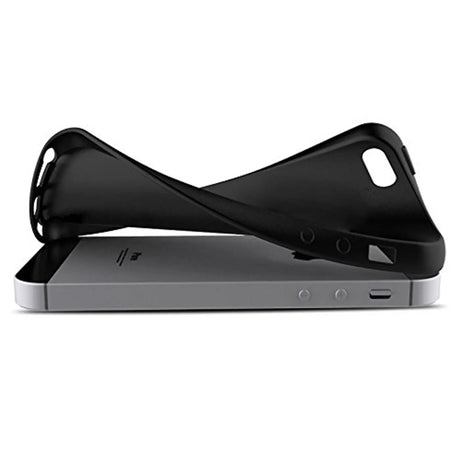 Flexible und sichere TPU Handyhülle für iPhone 5 / 5S / SE in Schwarz