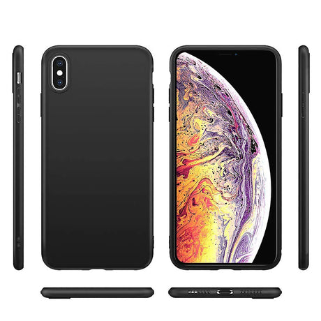 Flexible und sichere TPU Handyhülle für iPhone Xs Max in Schwarz
