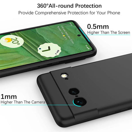 Flexible und sichere TPU Handyhülle für Google Pixel 7 in Schwarz