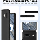 Flexible und sichere TPU Handyhülle für Google Pixel 7a in Schwarz