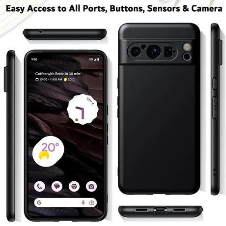 Flexible und sichere TPU Handyhülle für Google Pixel 8 Pro in Schwarz