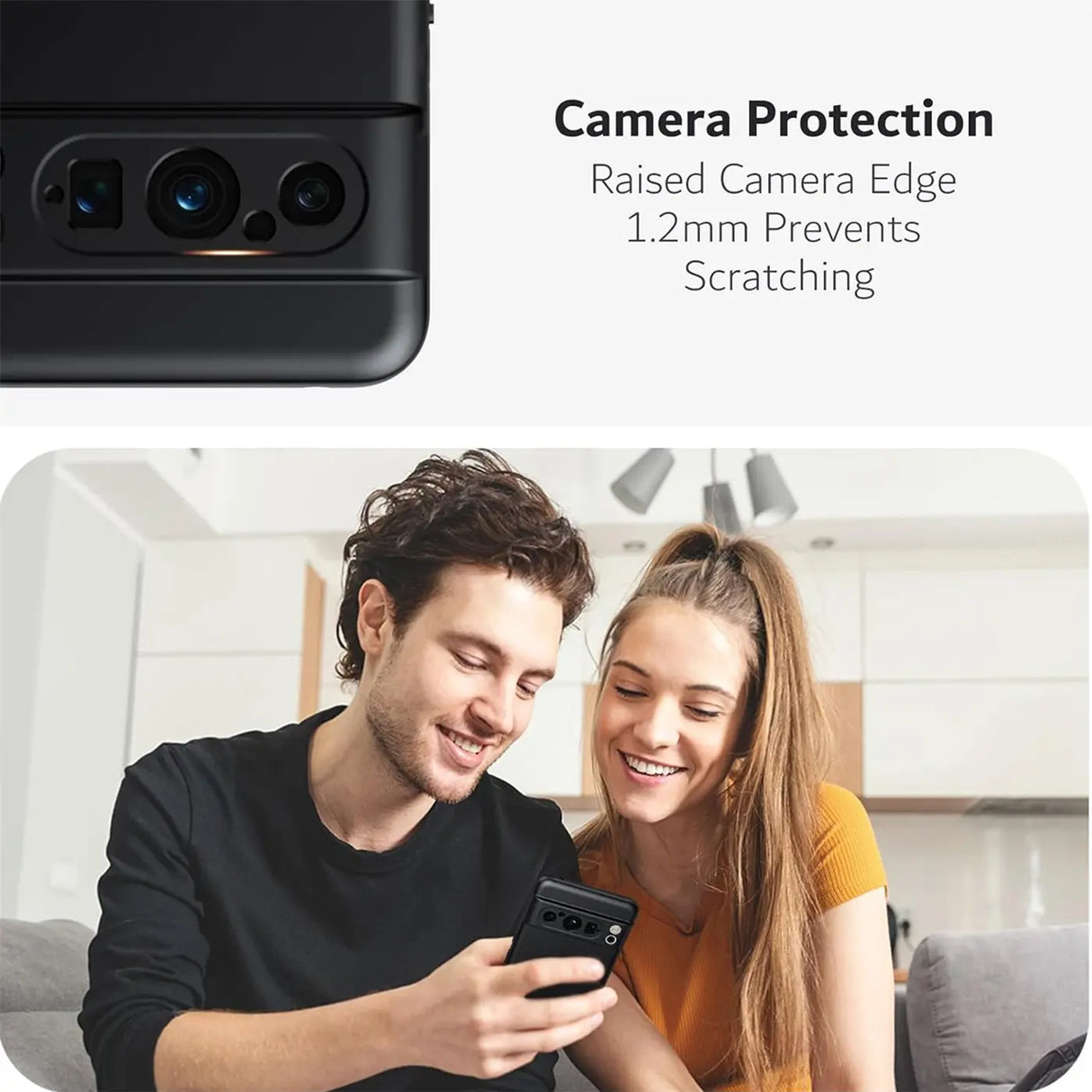 Flexible und sichere TPU Handyhülle für Google Pixel 8 Pro in Schwarz