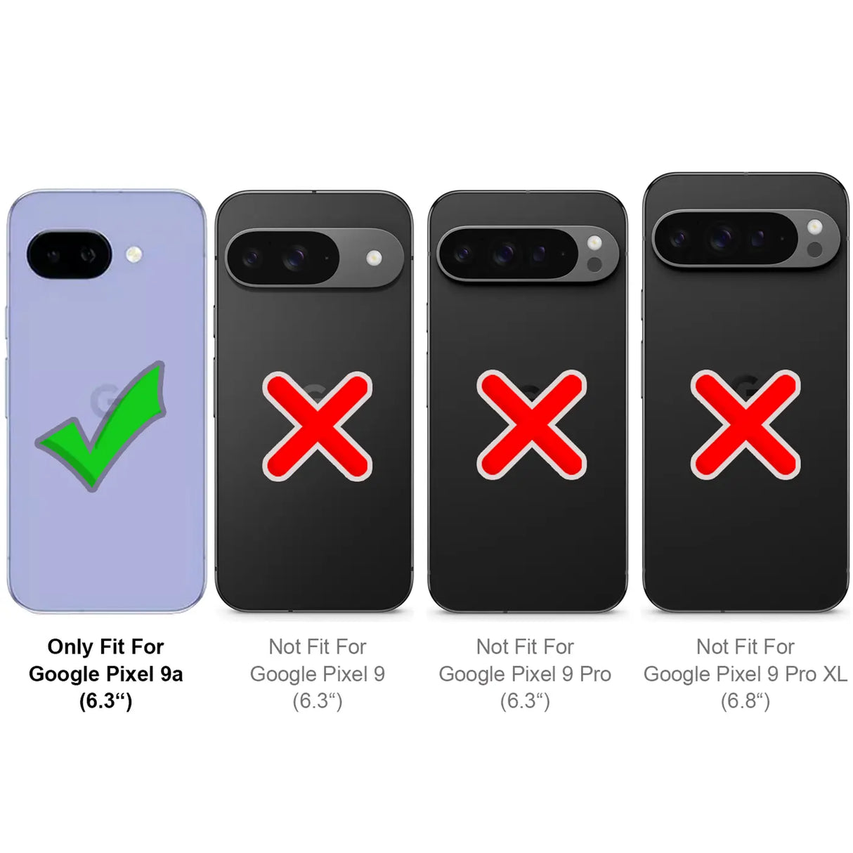 Flexible und sichere TPU Handyhülle für Google Pixel 9a in Schwarz