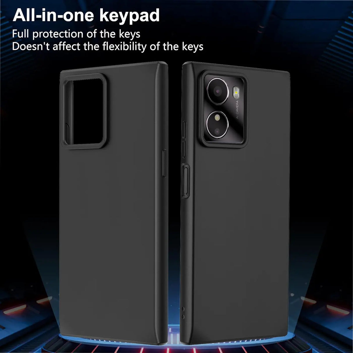 Flexible und sichere TPU Handyhülle für HMD Fusion X1 in Schwarz