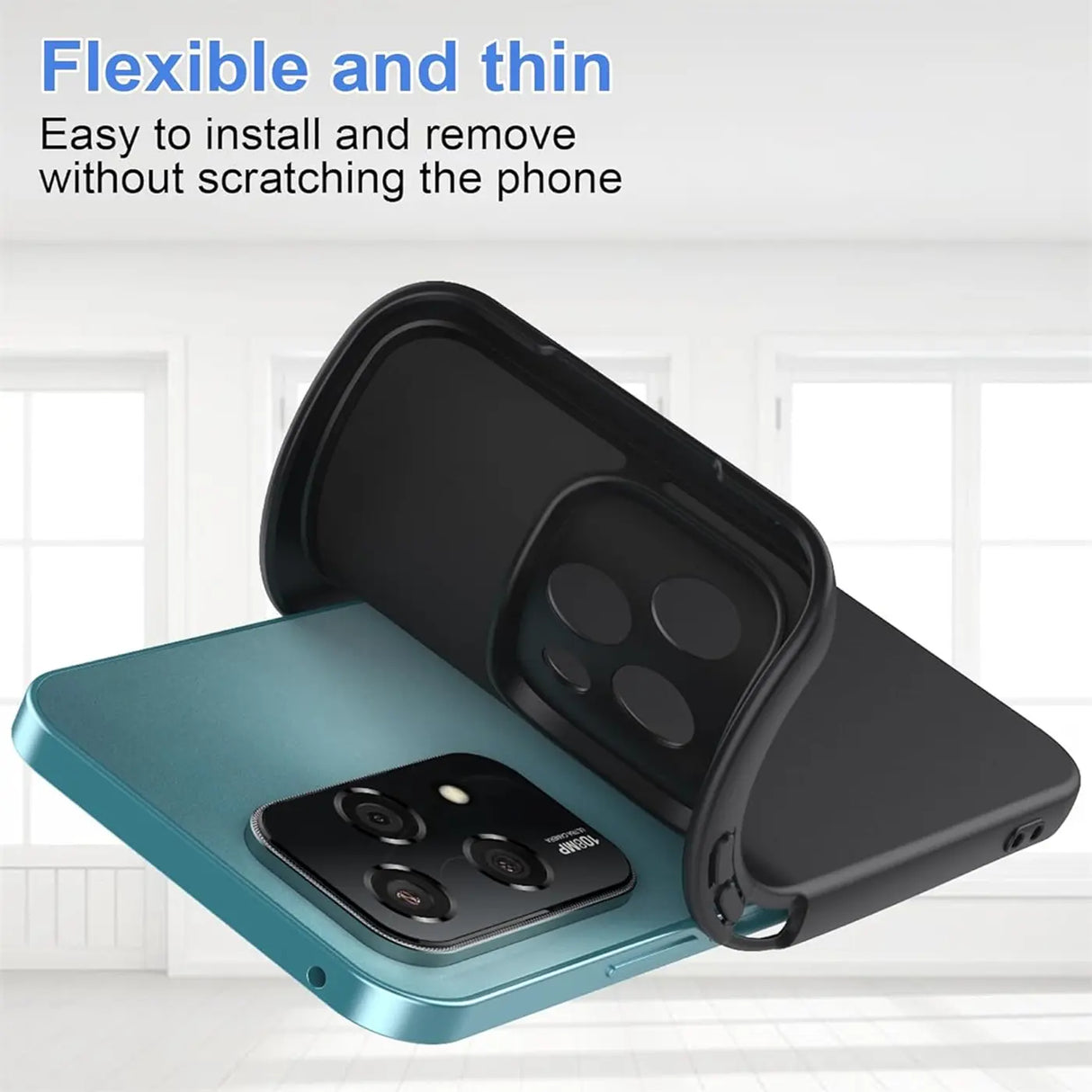 Flexible und sichere TPU Handyhülle für Honor 200 Lite in Schwarz