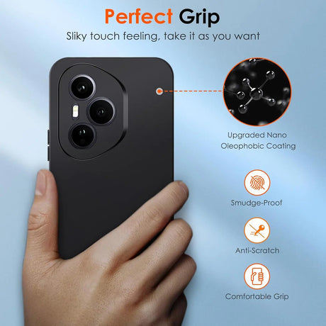 Flexible und sichere TPU Handyhülle für Honor 400 Pro in Schwarz