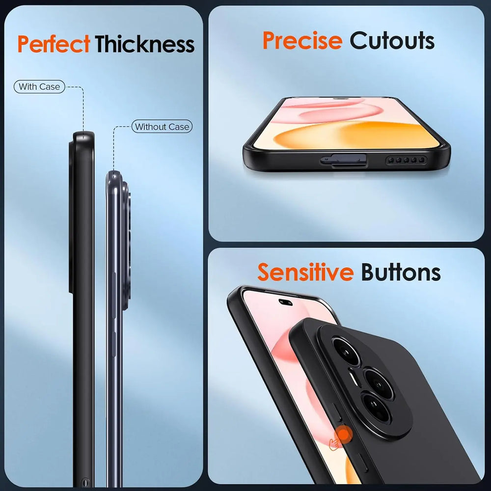 Flexible und sichere TPU Handyhülle für Honor 400 Pro in Schwarz