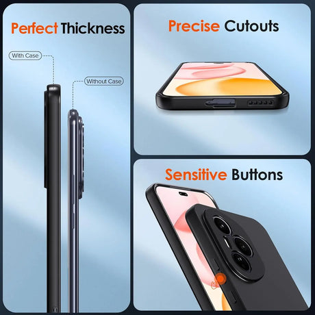Flexible und sichere TPU Handyhülle für Honor 400 Pro in Schwarz