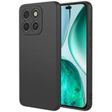 Schwarze matte Silikonhülle für Honor 400 Smart, von vorne links, mit Kamera-Array.