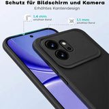 Honor 600 - Slim Silikon Hülle Schwarz Matt