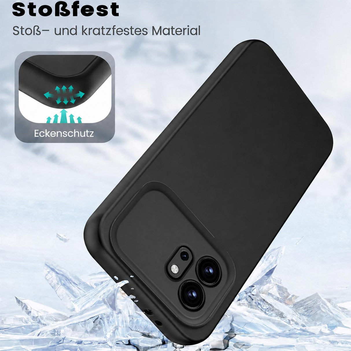 Honor 600 - Slim Silikon Hülle Schwarz Matt