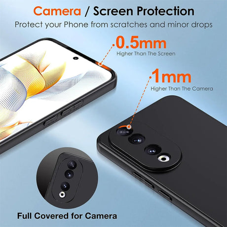 Flexible und sichere TPU Handyhülle für Honor 90 in Schwarz