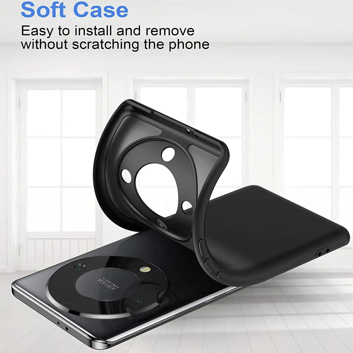 Flexible und sichere TPU Handyhülle für Honor Magic5 Lite in Schwarz