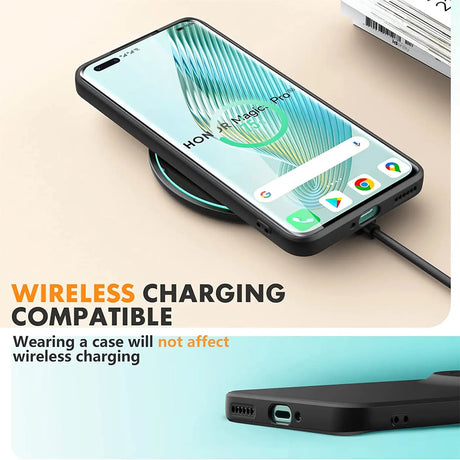 Flexible und sichere TPU Handyhülle für Honor Magic5 Pro in Schwarz