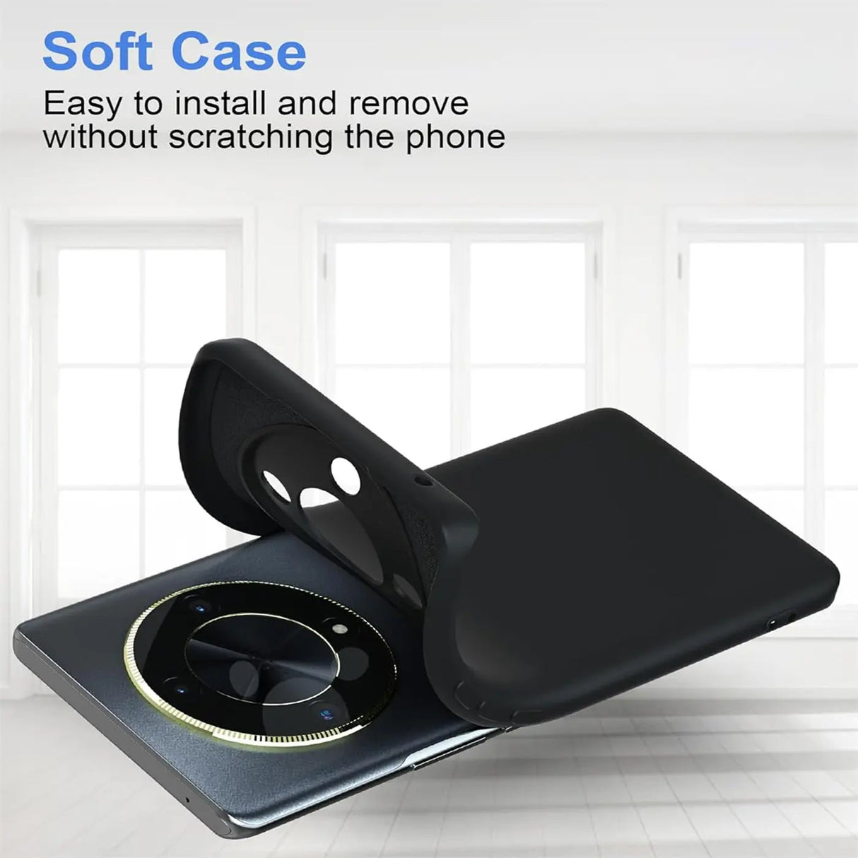 Flexible und sichere TPU Handyhülle für Honor Magic 6 Lite in Schwarz