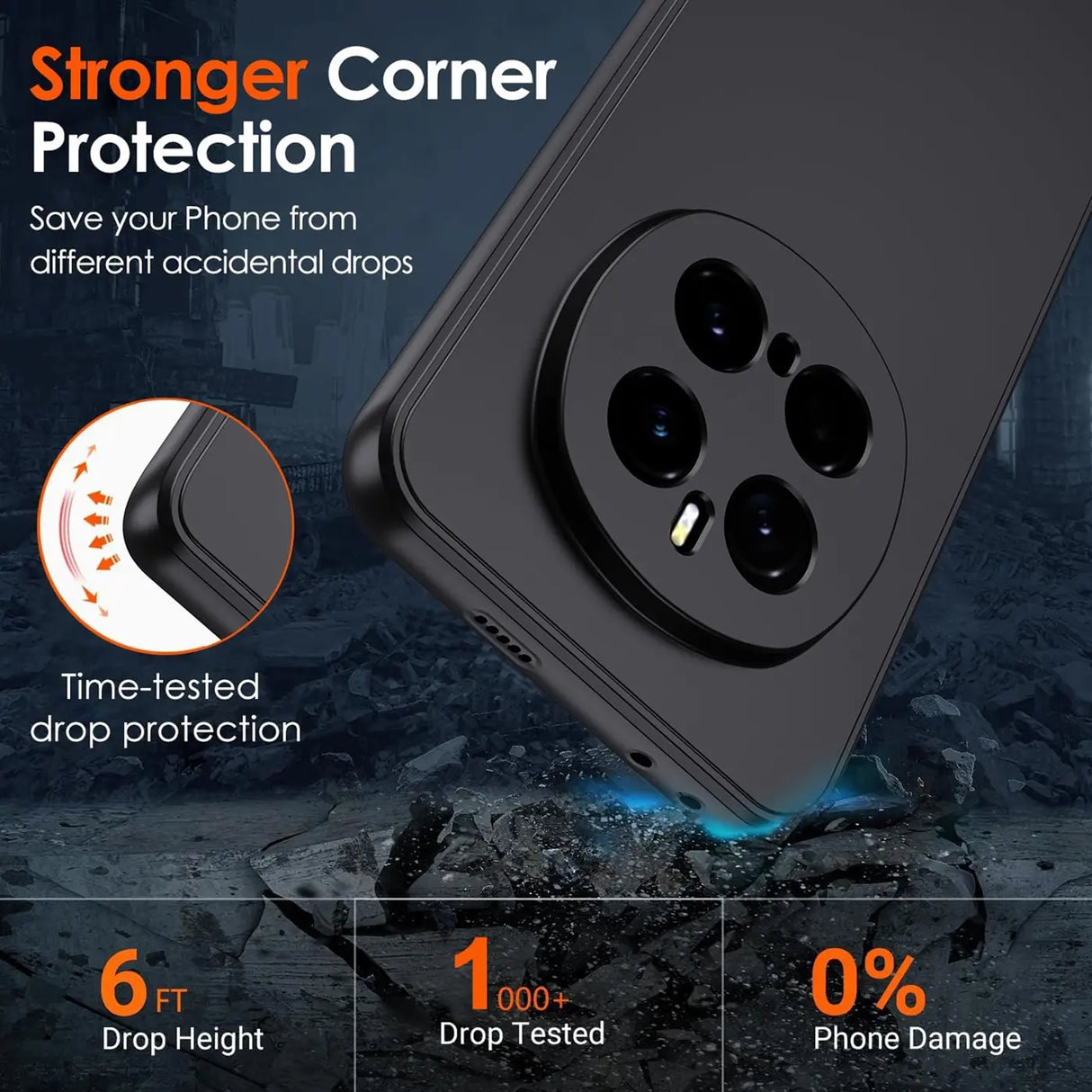 Flexible und sichere TPU Handyhülle für Honor Magic 7 Pro in Schwarz