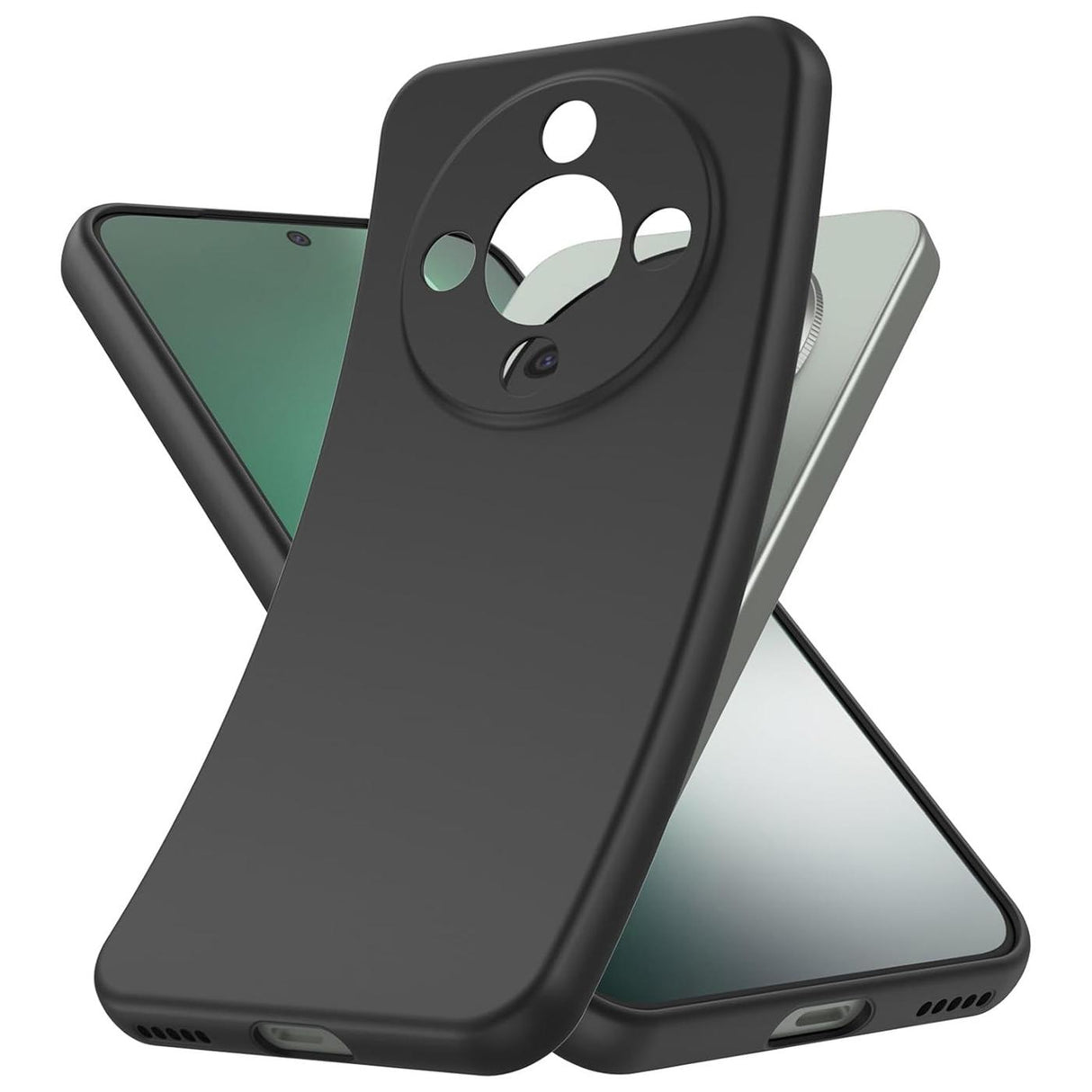 Honor Magic 8 Lite - Slim Silikon Hülle Schwarz Matt