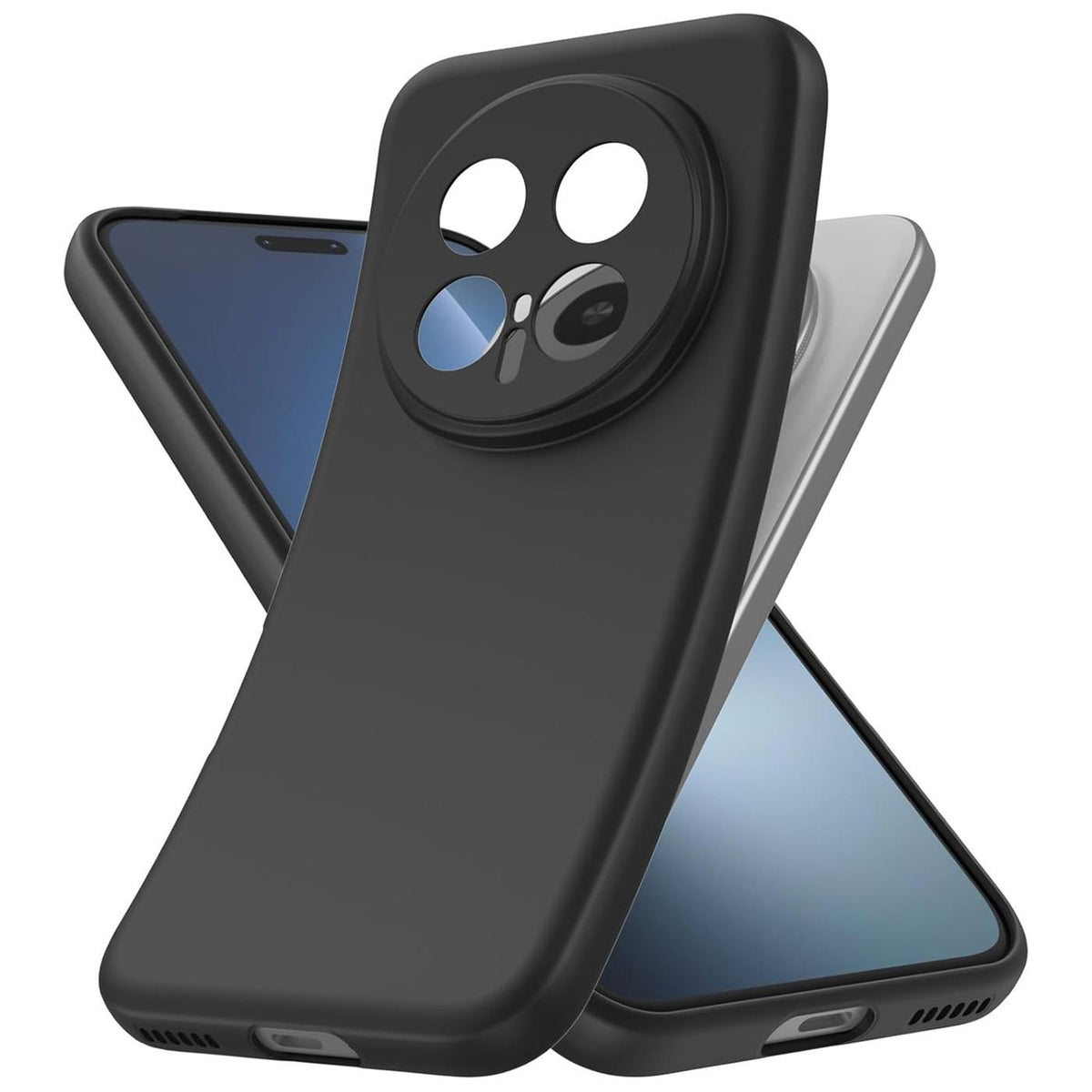 Honor Magic 8 Pro - Slim Silikon Hülle Schwarz Matt