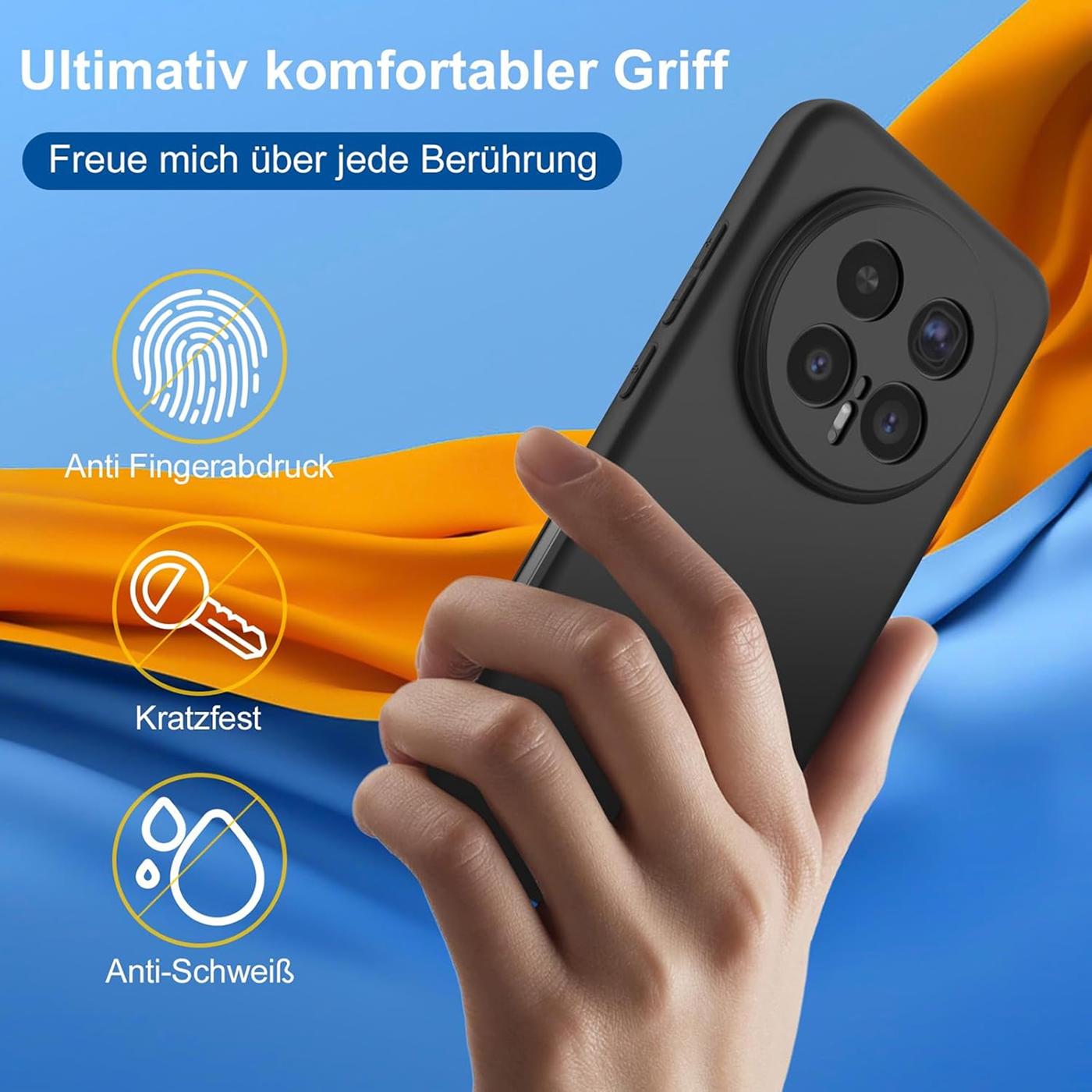 Honor Magic 8 Pro - Slim Silikon Hülle Schwarz Matt