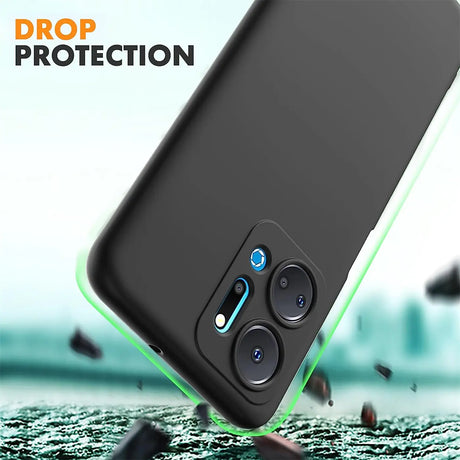 Flexible und sichere TPU Handyhülle für Honor X7a in Schwarz