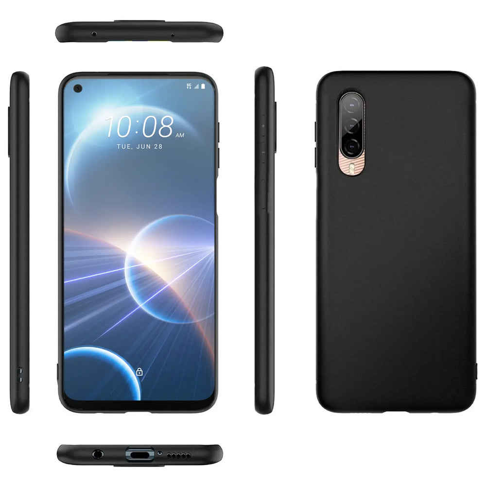 Flexible und sichere TPU Handyhülle für HTC Desire 22 Pro in Schwarz