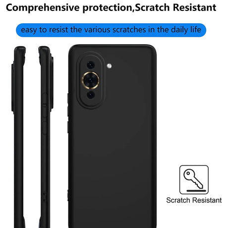 Flexible und sichere TPU Handyhülle für Huawei Nova 10 Pro in Schwarz