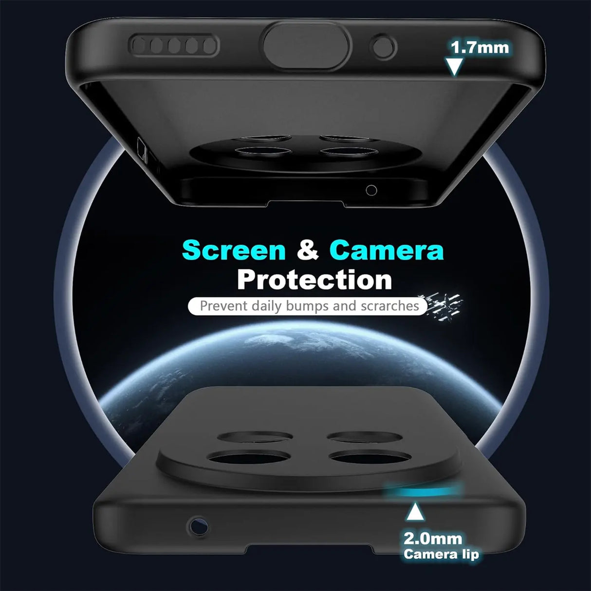 Flexible und sichere TPU Handyhülle für Huawei Nova 12i in Schwarz