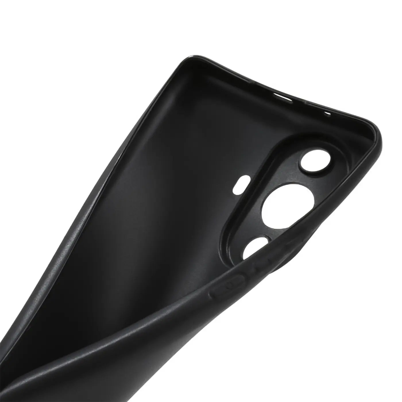 Schwarze, matte Silikonhülle für Huawei Nova 12S, von innen, Nahaufnahme